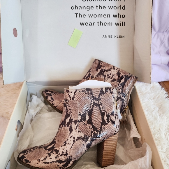 Anne Klein Snakeskin Print Bootie - Picture 8 of 9